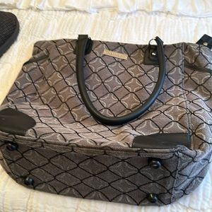 Nine West Tote bag.  Patterned grey and black.
